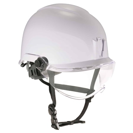 Anti-Fog Clear Lens White Class E Safety Helmet with Visor MPN:8974V