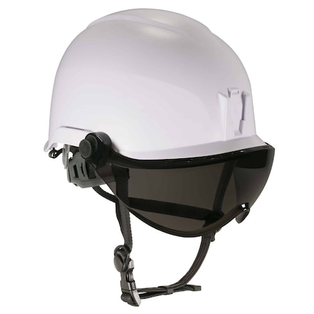 Anti-Fog Smoke Lens White Class E Safety Helmet with Visor MPN:8974V