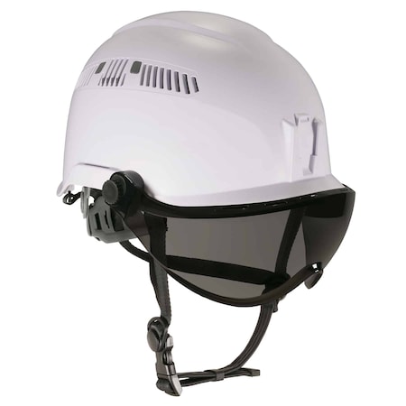 8975V Anti-Fog Smoke Lens White Class C Safety Helmet with Visor MPN:8975V