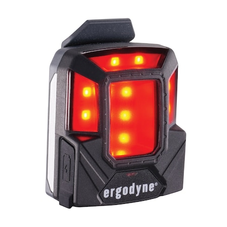 Black Universal Hard Hat Red LED Safety Lamp MPN:8993