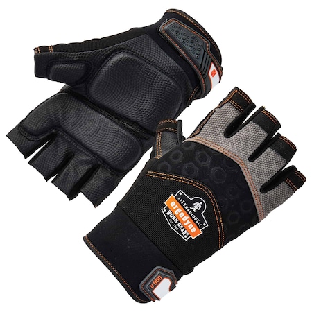 Gloves, Impact, Half-Finger, Black, S, PR MPN:900