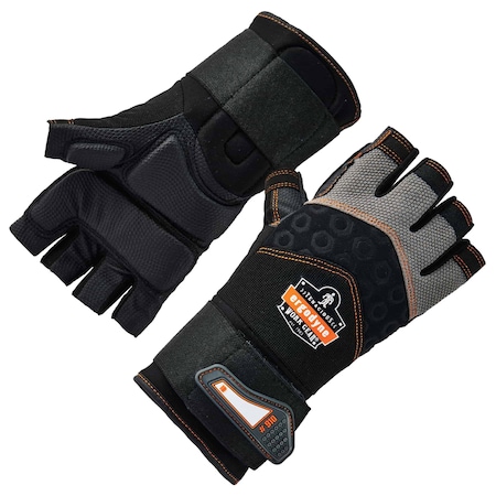 Gloves, Impact, Half-Finger, Black, S, PR MPN:910