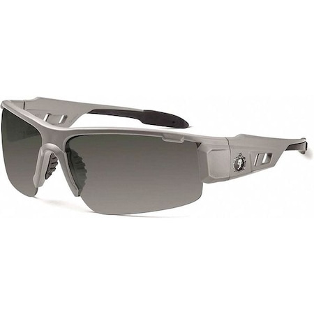 DAGR, Safety Glasses, Uncoated, Smoke Lens, Gray Frame, Half-Frame MPN:DAGR