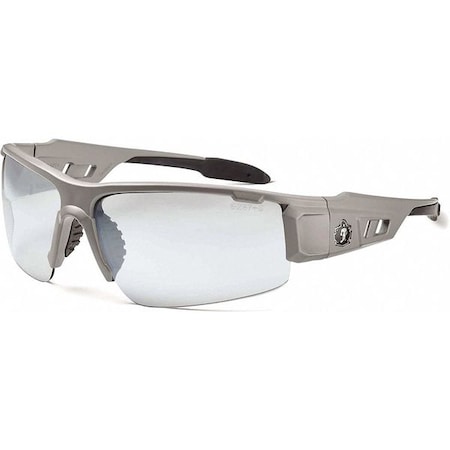 DAGR, Safety Glasses, Uncoated, Indoor/Outdoor Lens, Gray Frame, Half-Frame MPN:DAGR