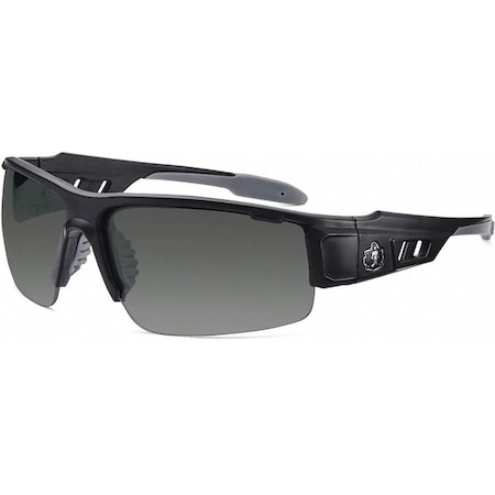 DAGR-AF, Safety Glasses, Anti-Fog, Smoke Lens, Matte Black Frame, Half-Frame MPN:DAGR-AF