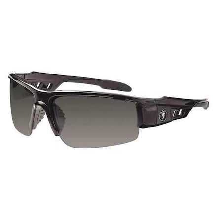 DAGR-AF, Safety Glasses, Anti-Fog, Smoke Lens, Matte Black Frame, Half-Frame MPN:DAGR-AF