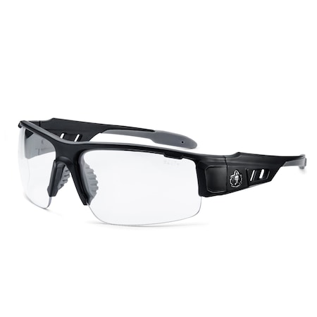 DAGR-AFAS, Safety Glasses, Anti-Scratch & Fog-Off+, Clear Lens, Matte Black Frame Frame, Half-Frame MPN:DAGR-AFAS