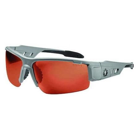 DAGR-PZ, Safety Glasses, Uncoated, Copper Lens, Matte Gray Frame, Half-Frame, Polarized MPN:DAGR-PZ