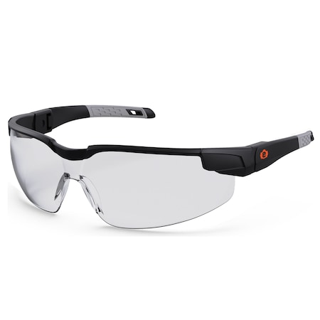 DELLENGER, Safety Glasses, Uncoated, Matte Black Frame, Half-Frame MPN:DELLENGER