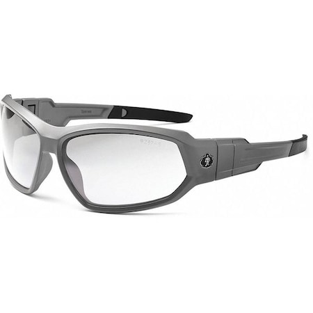 LOKI, Safety Glasses, Anti-Fog, Clear Lens, Matte Gray Frame, Full-Frame MPN:LOKI-AF