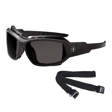 LOKI, Safety Glasses, Anti-Fog, Smoke Lens, Matte Black Frame Frame, Full-Frame MPN:LOKI-AFAS