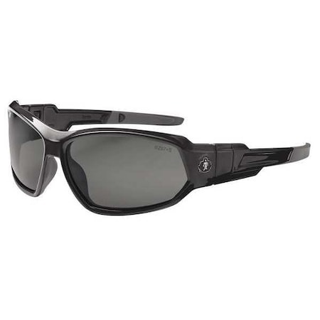 LOKI, Safety Glasses, Uncoated, Smoke Lens, Black Frame, Full-Frame, Polarized MPN:LOKI-PZ