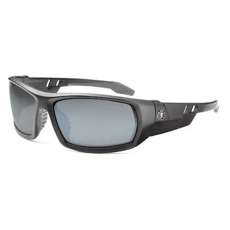 ODIN, Safety Glasses, Uncoated, Silver Mirror Lens, Matte Black Frame, Full-Frame MPN:ODIN