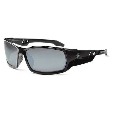 ODIN, Safety Glasses, Uncoated, Silver Mirror Lens, Black Frame, Full-Frame MPN:ODIN