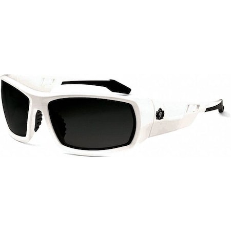 ODIN, Safety Glasses, Uncoated, Smoke Lens, White Frame, Full-Frame MPN:ODIN