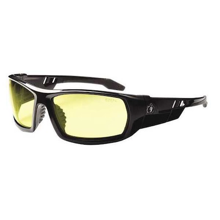ODIN, Safety Glasses, Uncoated, Yellow Lens, Black Frame, Full-Frame MPN:ODIN