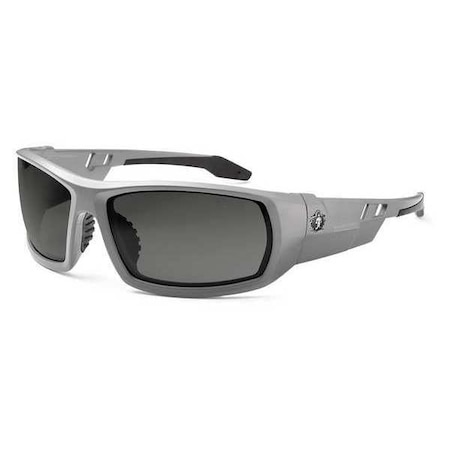 ODIN, Safety Glasses, Uncoated, Smoke Lens, Gray Frame, Full-Frame, Polarized MPN:ODIN-PZ