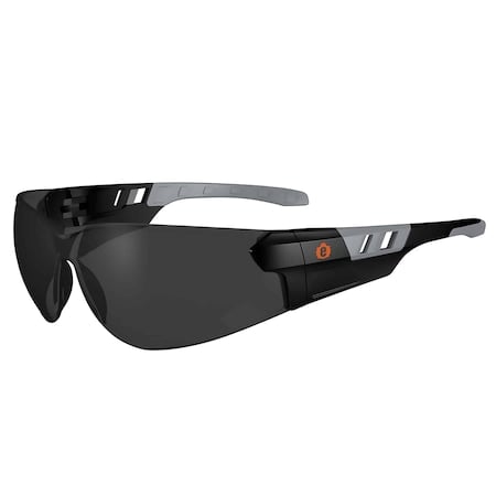 SAGA, Safety Glasses, Smoke Lens, Matte Black Frame, Frameless MPN:SAGA