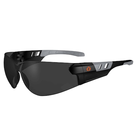 SAGA, Safety Glasses, Anti-Fog, Smoke Lens, Matte Black Frame, Frameless MPN:SAGA-AF