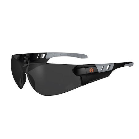 SAGA, Safety Glasses, Anti-Fog, Smoke Lens, Matte Black Frame, Frameless MPN:SAGA-AFAS