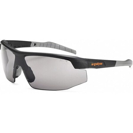 SKOLL, Safety Glasses, Uncoated, Smoke Lens, Matte Black Frame, Half-Frame MPN:SKOLL
