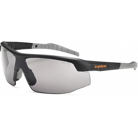 SKOLL, Safety Glasses, Anti-Fog, Smoke Lens, Matte Black Frame, Half-Frame MPN:SKOLL-AF