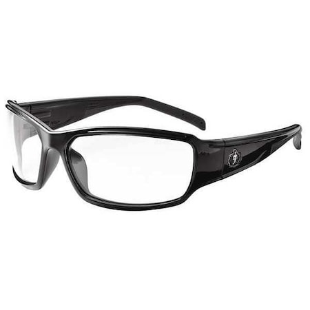 THOR, Safety Glasses, Uncoated, Indoor/Outdoor Lens, Black Frame, Full-Frame MPN:THOR