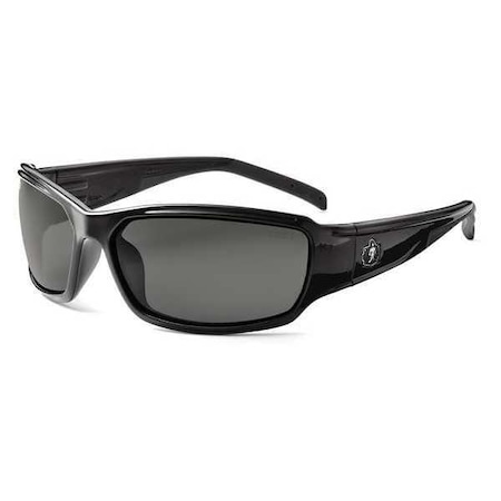 THOR, Safety Glasses, Uncoated, Smoke Lens, Black Frame, Full-Frame, Polarized MPN:THOR-PZ