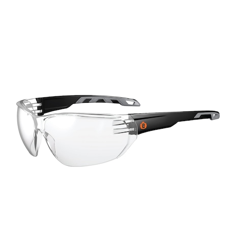 VALI, Safety Glasses, Anti-Fog, Clear Lens, Matte Black Frame Frame, Frameless MPN:VALI-AFAS