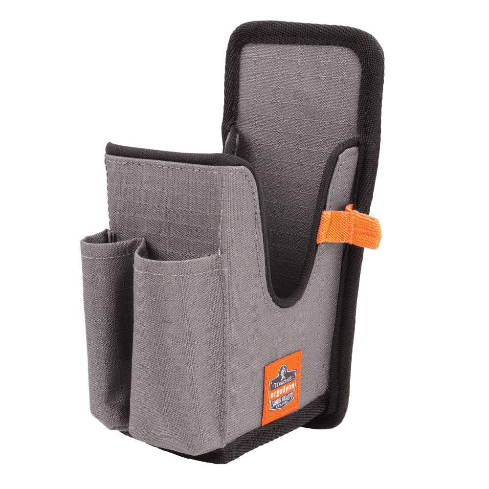 Ergodyne Squids 5541 Handheld Barcode Scanner Holster With Belt Clip, Large, 10in, Gray MPN:19183