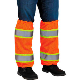 Ergodyne® GloWear® Leg Gaiters Two Tone Mesh Orange 1 Pair 29091 - Pkg Qty 6