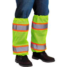 Ergodyne® GloWear® Leg Gaiters Two Tone Mesh Lime 1 Pair 29093 - Pkg Qty 6