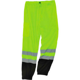 Ergodyne® GloWear® 8910BK Hi-Vis Pants w/ Black Bottom Class E Mesh L/XL Lime 23955