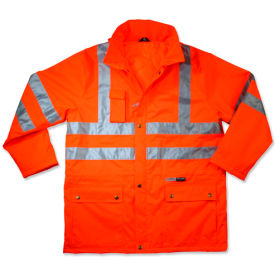 Ergodyne® GloWear® 8365 Class 3 Rain Jacket Orange M 24313