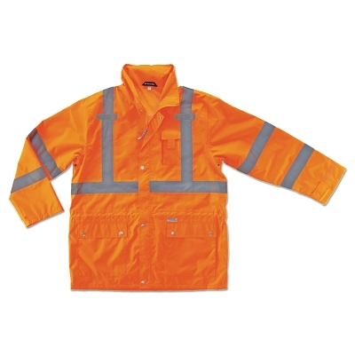 Glowear 8365 Class 3 Rain Jacket Orange Medium MPN:24313
