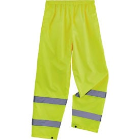 Ergodyne® 8916 Glowear® Class E Lightweight Hi-Vis Rain Pants Lime M 25343