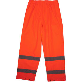 Ergodyne® 8916 Glowear® Class E Lightweight Hi-Vis Rain Pants Orange XL 25445