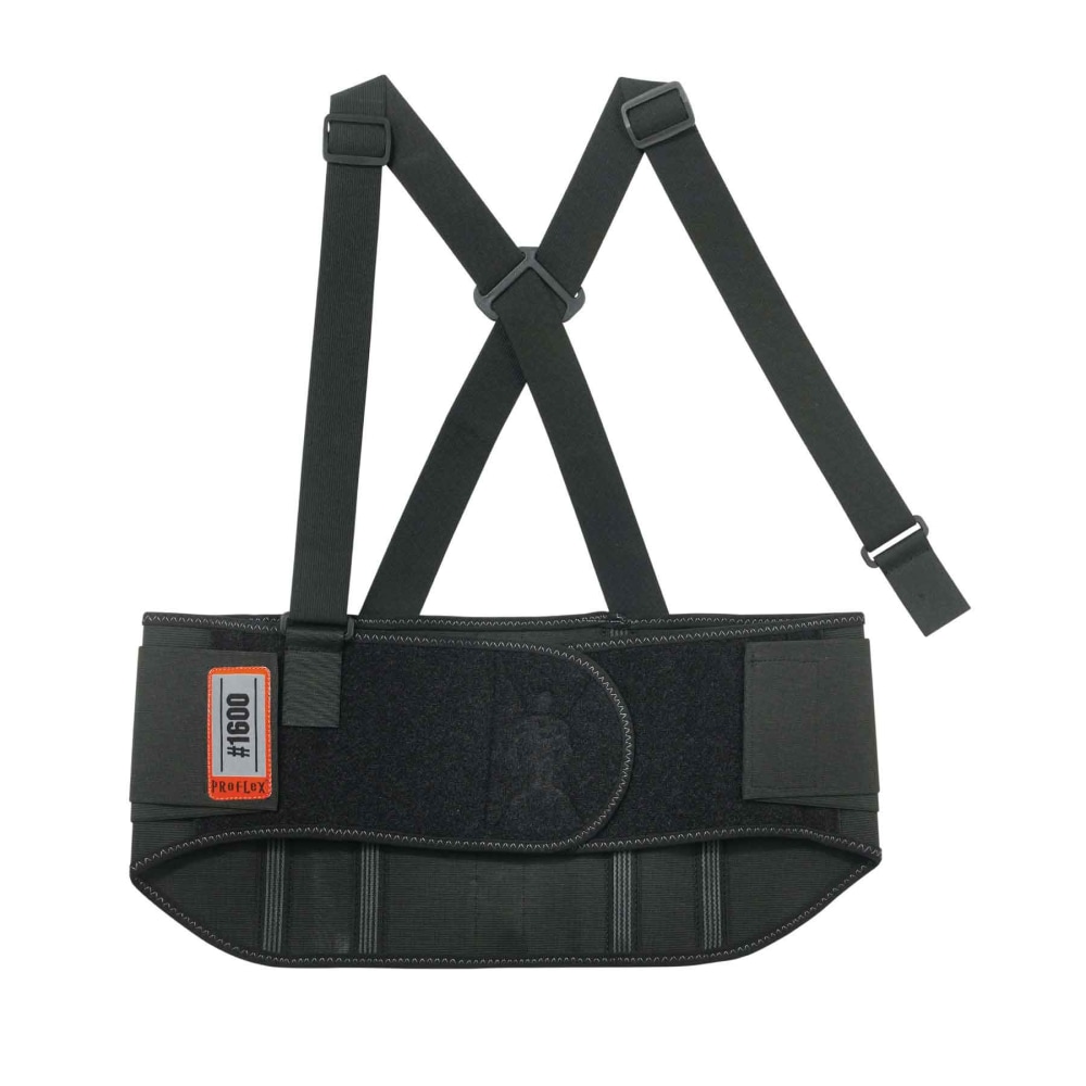 Ergodyne ProFlex 1600 Elastic Back Support, 9in, Medium, Black MPN:11103