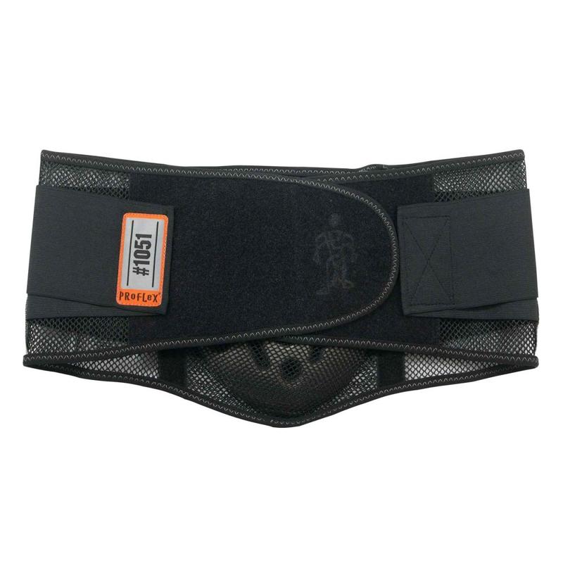 Ergodyne ProFlex 1051 Mesh Back Support With Lumbar Pad, Medium, Black MPN:20184