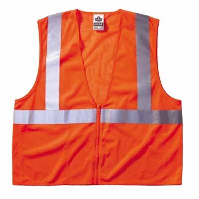 Economy Vest Class Ii Mesh Zipper Orange L/Xl MPN:21045