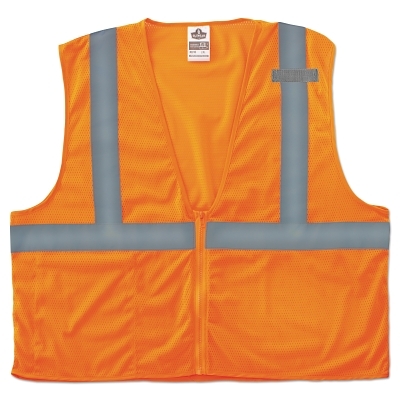 Economy Vest Class Ii Mesh Zipper Orange 4XL/5XL MPN:21049