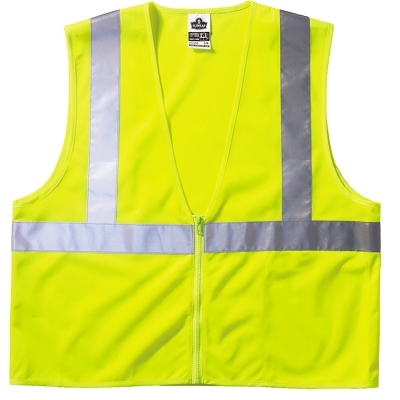 Economy Vest Class Ii Mesh Zipper Lime L/Xl MPN:21055