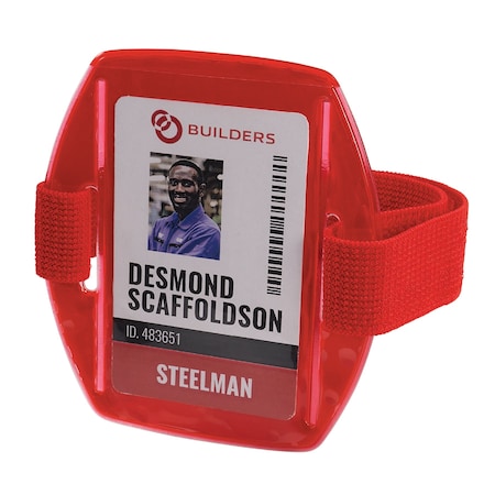Badge ID Holder, Arm Band, Red MPN:3386