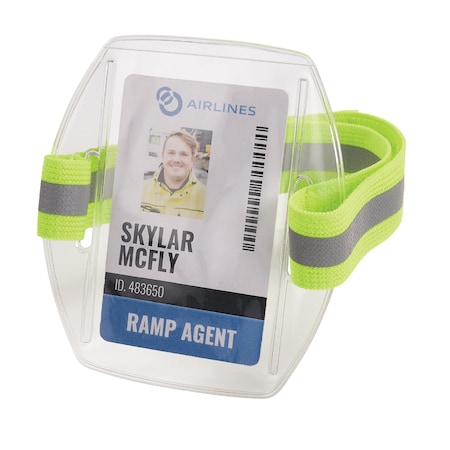 Badge ID Holder, Arm Band, Hi-Vis Lime MPN:3386HV
