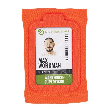 Orange Wrist ID Badge Holder MPN:3388