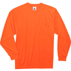 Ergodyne® GloWear® 8091 Non-Certified Long Sleeve T-Shirt Orange L 21594