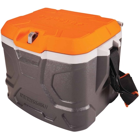 Orange & Gray Industrial Hard Sided Cooler - 17 Quart MPN:5170