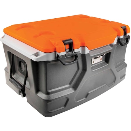 Orange & Gray Industrial Hard Sided Cooler - 48 Quart MPN:5171