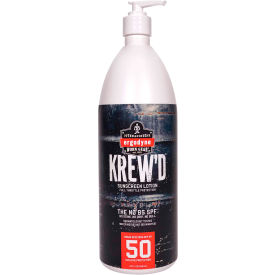 Ergodyne® 6355 KREW'D™ SPF 50 Sunscreen Lotion 32oz 16635