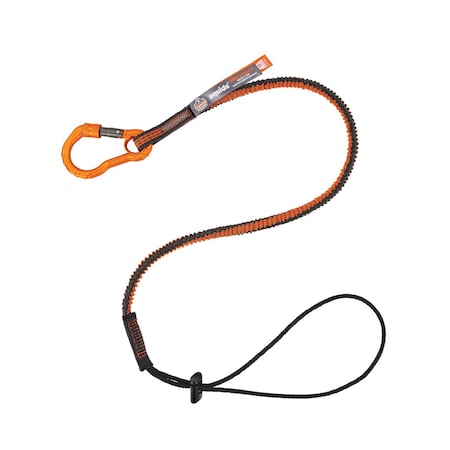 3104F(x) Standard Orange and Gray Tool Lanyard - Carabiner + Cinch Loop - 10lbs MPN:3104F(X)